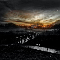 Paisaje nocturno Papel pintado panorámico