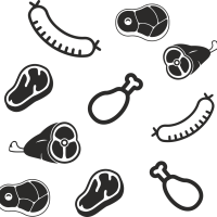 Carnicería Patrón Privacidad Lámina para ventanas