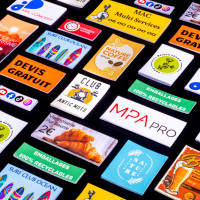 Pegatinas rectangulares personalizadas