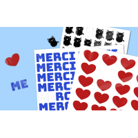 Hoja de vinilos adhesivos personalizados