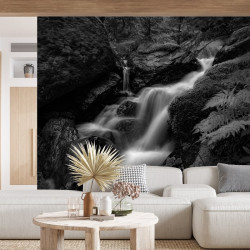 Papel pintado autoadhesivo en blanco y negro