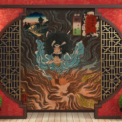 Papel pintado autoadhesivo Utagawa Kuniyoshi