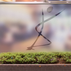 Fisioterapeuta Logo 2 Privacidad Lámina para ventanas