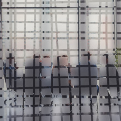 Líneas tejidas Privacidad Película para ventanas