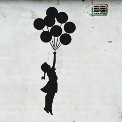 Banksy - La chica de los globos Papel pintado panorámico
