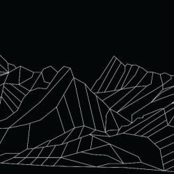 Papel pintado panorámico blanco montaña geométrico Papel pintado panorámico blanco montaña geométrico