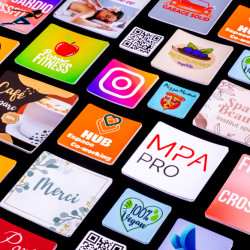 Pegatina cuadrada redondeada