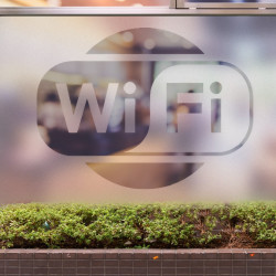 Logotipo de WIFI Privacidad Lámina para ventanas