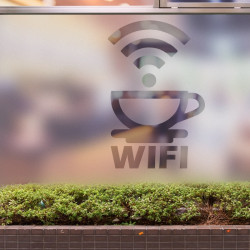 Cibercafé Privacidad Lámina para ventanas