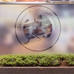 Fisioterapeuta Logo Privacidad Lámina para ventanas