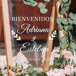 Vinilo bienvenidos a nuestra boda