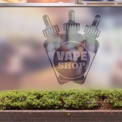 Tienda de vapeo Privacidad Lámina para ventanas