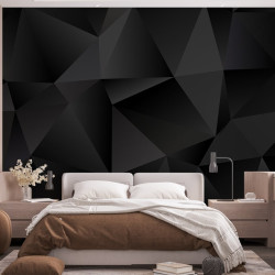 Papel pintado panorámico en relieve negro