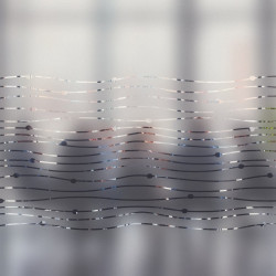 Ondas de lunares Patrón Privacidad Lámina para ventanas