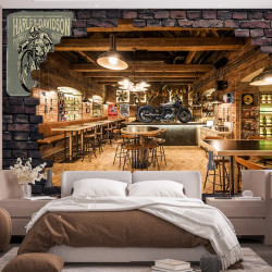 Papel pintado panorámico Bar Moto 2