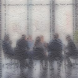 Patrón de ondas Nippon Película para ventanas de privacidad