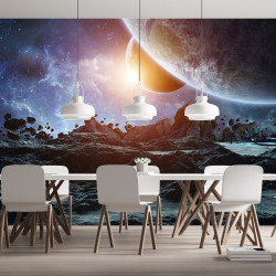 Papel pintado panorámico Moon Universe