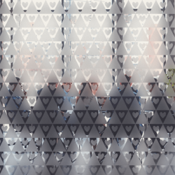 Patrón de corazones. Lámina de privacidad.