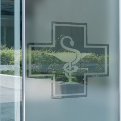 Cross Pharmacy 6 Privacy Film para ventanas