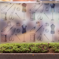 Patrón de modisto Privacidad Lámina para ventanas