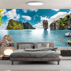 Papel pintado panorámico de isla tropical