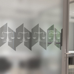 Scales Justice Lawyer Frieze Privacidad Película para ventanas
