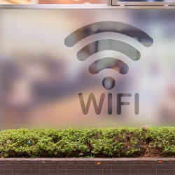 Logotipo WIFI 2 Privacidad Lámina para ventanas