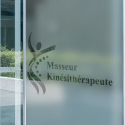 Logotipo de kinesiterapia 3 Privacidad Lámina para ventanas