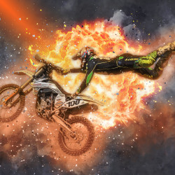 Papel pintado panorámico Moto MX Cross Papel pintado panorámico Moto MX Cross