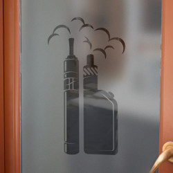 Vape Shop 2 Privacidad Lámina para ventanas