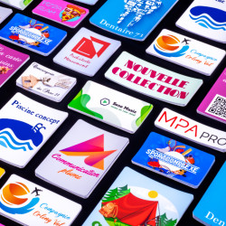 Pegatina rectangular redondeada