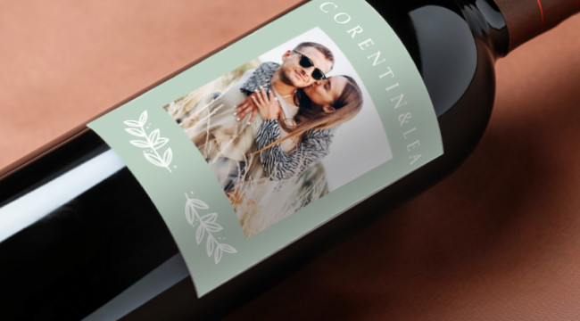 Etiquetas para botellas de boda