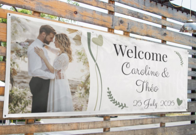 Pancarta de boda originales