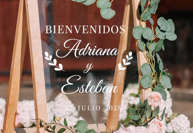 Vinilo bienvenidos a nuestra boda