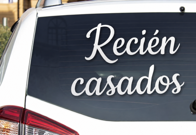 Letras adhesivas de matrimonio
