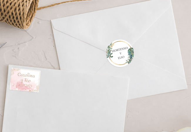 Pegatinas personalizadas boda
