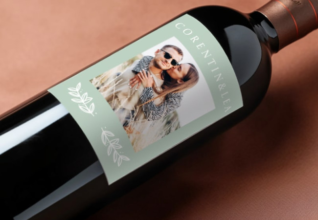 Etiquetas para botellas de boda
