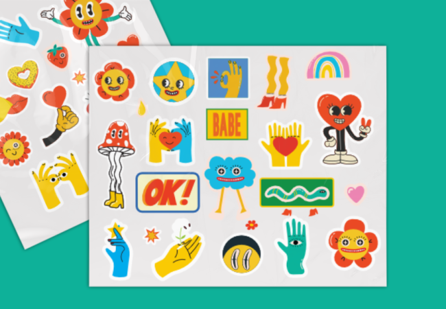 Hoja de pegatinas personalizadas