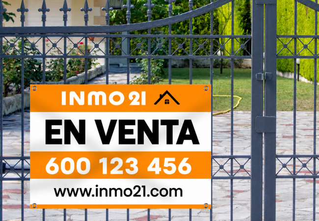 Bandera de agencia inmobiliaria