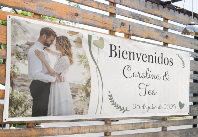 Pancarta de boda originales