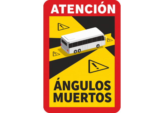 Pegatina para el punto ciego del autobús