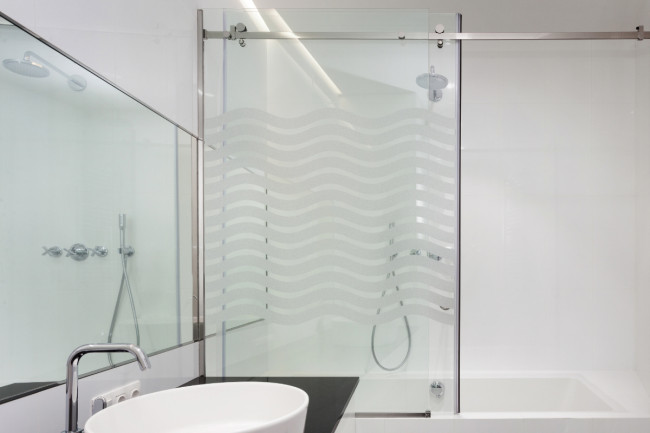 Patrón de ondas. Película de privacidad para ventanas.