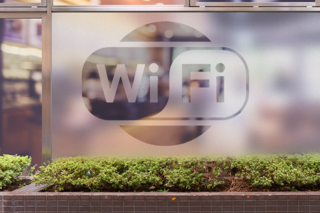 Logotipo de WIFI Privacidad Lámina para ventanas