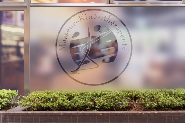 Fisioterapeuta Logo Privacidad Lámina para ventanas