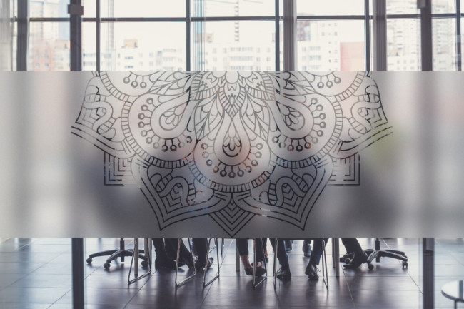 Lámina para ventana de privacidad Arabesque