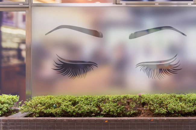 Pestañas Belleza Privacidad Láminas para ventanas