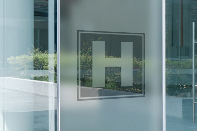 Logotipo del hospital Privacidad Lámina para ventanas