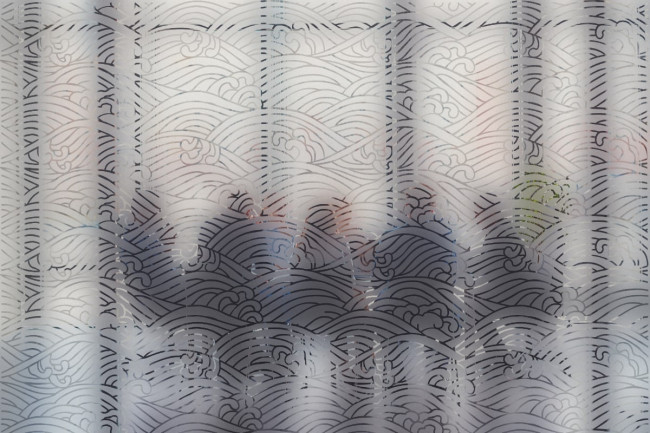 Patrón de ondas Nippon Película para ventanas de privacidad