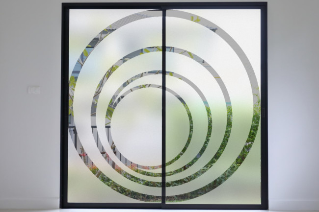 Diseño Cercle Privacidad Lámina para ventanas