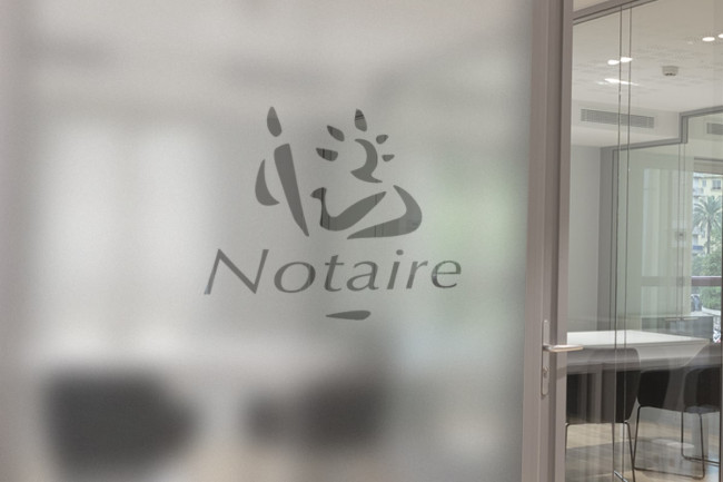 Logotipo del notario Privacidad Lámina para ventanas